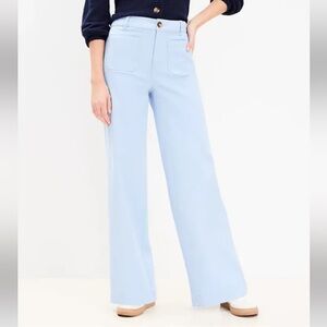 Loft wide leg  front pocket chino pants size 4